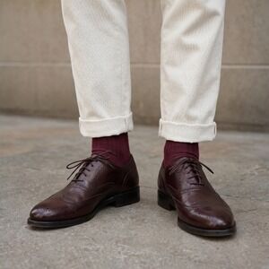 E.T. Wright Crosstown Wingtip Oxford 11.5 EEE Oxblood Leather Brogue USA